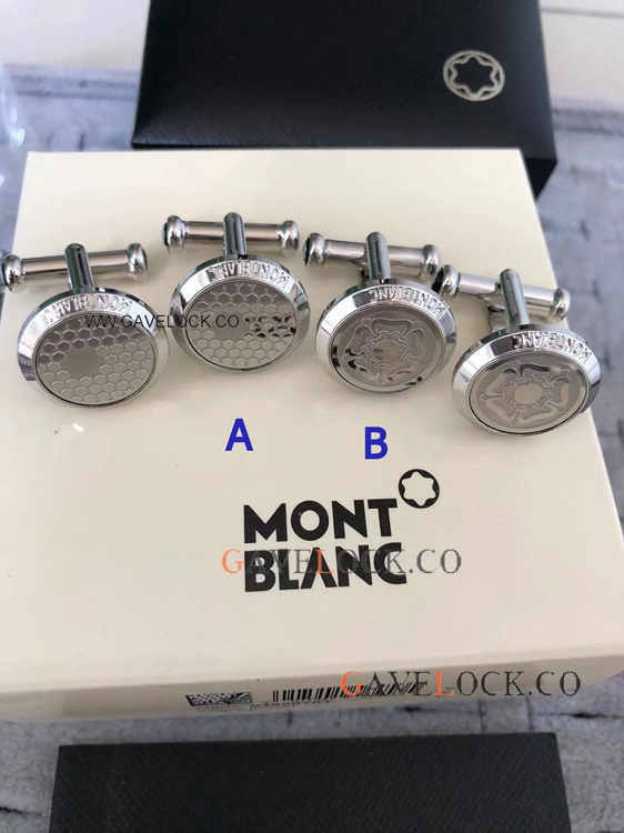 AAA Quality Copy Mont blanc Cufflinks Silver Round